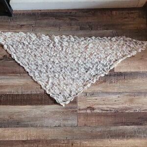 Cream lace Neck Or Waist Scarf